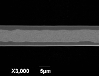 Clad current collector for large-capacity lithium-ion batteries (cross-sectional photo)