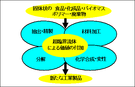 図5　押出機を用いた超臨界流体用連続プロセスへの期待