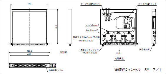 図：HOTB-RM0100A（100心引出タイプ）